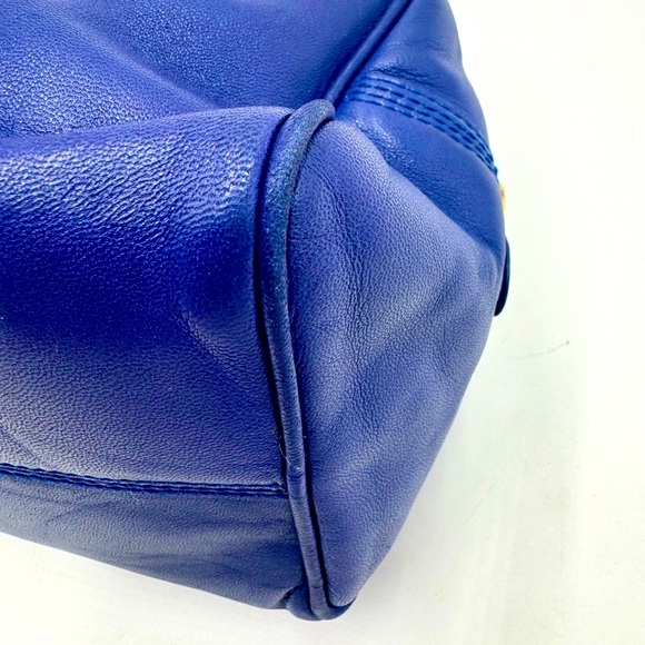 Auth Loewe Super Soft Blue Nappa Leather Mini Anagram Shoulder Bag Preloved - Picture 8 of 14